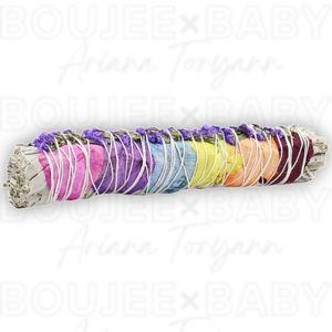 9 Inch Floral White Sage Smudge Stick | Home Cleansing